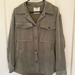 Olive Green Corduroy Fall Jacket